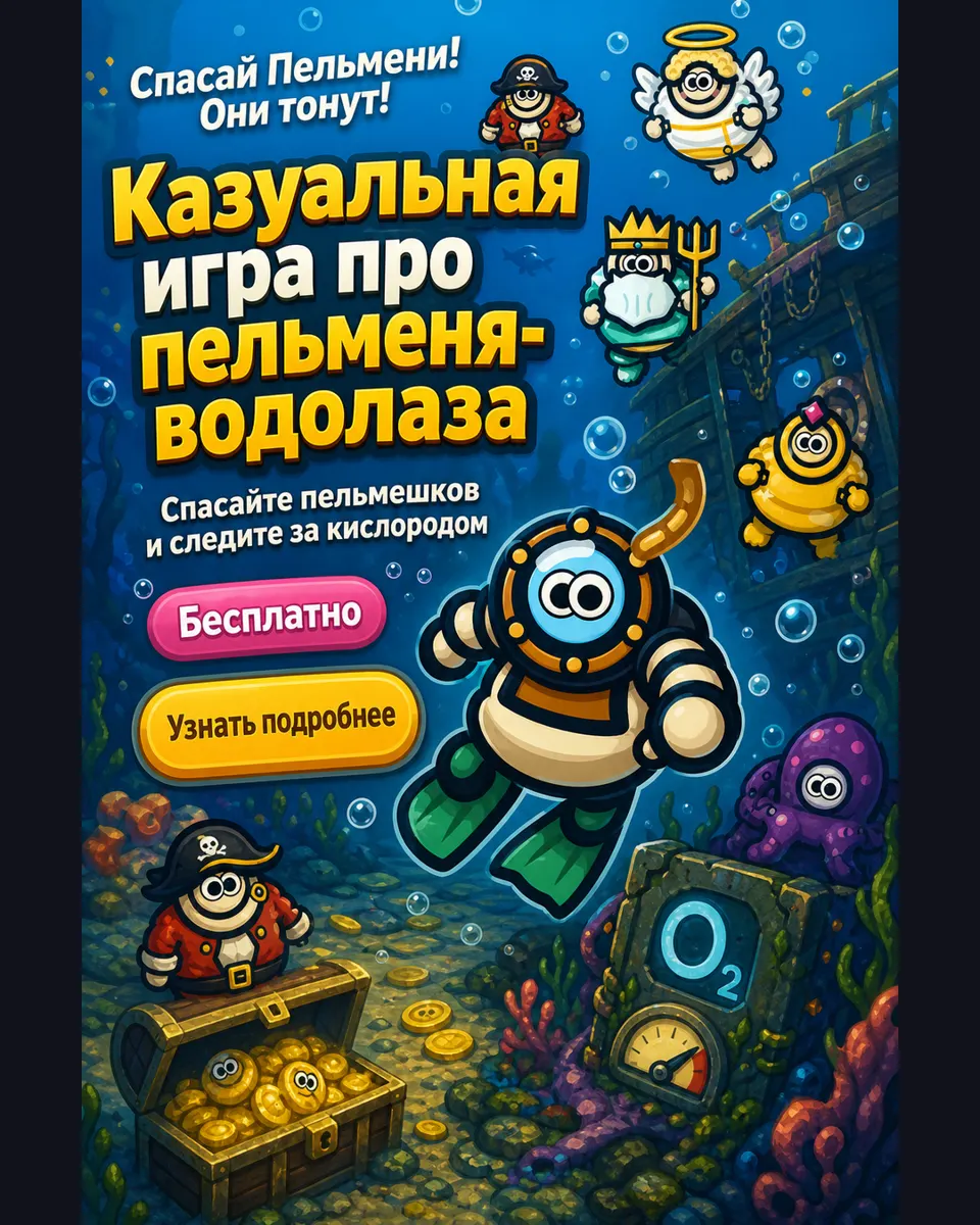 Спасай Пельмени! Они тонут!